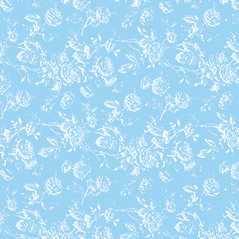 Dollhouse Miniature Wallpaper Tiffany Reverse, Blue